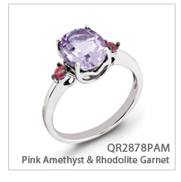 Sterling Silver Pink Amethyst & Rhodolite Garnet Ring