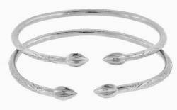 Sterling Silver West Indian Bangles - Pointy Bulb